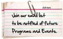 join our email list